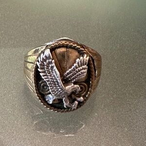 Sterling silver Gold filled Navajo ring 11.5